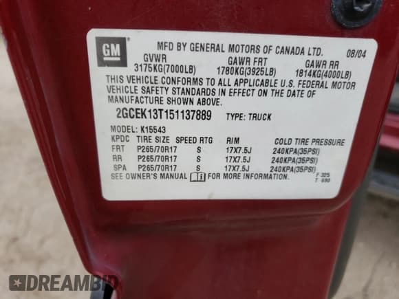 ✅ 2005 Chevrolet Silverado 1500 Z71 • VIN: 2GCEK13T151137889 • Лот: 76465784. Опубликован ранее на Copart с пробегом 303 991 миль. Бесплатный доступ к архиву аукционных продаж из США и подробный отчёт об истории автомобиля на DreamBid. Изображение 12.