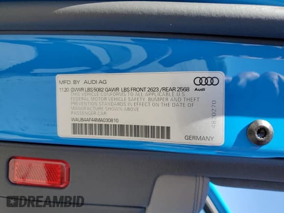 ✅ 2021 Audi S4 Premium Plus • VIN: WAUB4AF44MA030810 • Lot: 68655083. Wystawiony na Copart z przebiegiem 12 299 mil. Bezpłatny archiwum sprzedaży aukcyjnych z USA i szczegółowy raport historii pojazdu na DreamBid. Zdjęcie 13.
