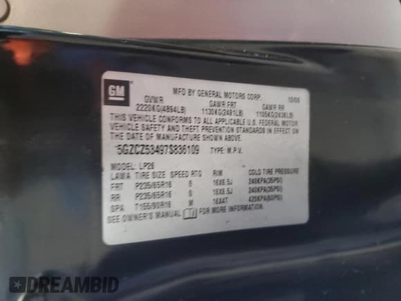 ✅ 2007 Saturn VUE V6 • VIN: 5GZCZ53497S836109 • Lot: 48933435. Wystawiony na Copart z przebiegiem 76 352 mil. Bezpłatny archiwum sprzedaży aukcyjnych z USA i szczegółowy raport historii pojazdu na DreamBid. Zdjęcie 13.