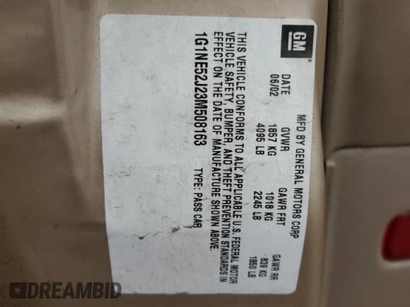 ✅ 2003 Chevrolet Malibu LS • VIN: 1G1NE52J23M508163 • Lot: 46992605. Wystawiony na Copart z przebiegiem 292 161 mil mil. Skorzystaj z bezpłatnego archiwum sprzedaży aukcyjnych z USA i zobacz szczegółowy raport historii pojazdu na DreamBid. Zdjęcie 12.