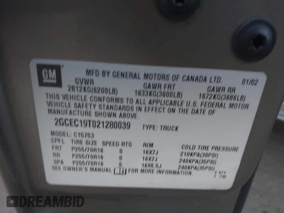 ✅ 2002 Chevrolet Silverado 1500 LS • VIN: 2GCEC19T021280039 • Лот: 43654091. Опубликован ранее на IAAI с пробегом 274 053 миль. Бесплатный доступ к архиву аукционных продаж из США и подробный отчёт об истории автомобиля на DreamBid. Изображение 9.