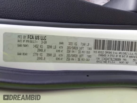 ✅ 2020 Dodge Durango R/T • VIN: 1C4SDHCT8LC306884 • Лот: 42207197. Опубликован ранее на IAAI с пробегом 122 476 миль. Бесплатный доступ к архиву аукционных продаж из США и подробный отчёт об истории автомобиля на DreamBid. Изображение 9.