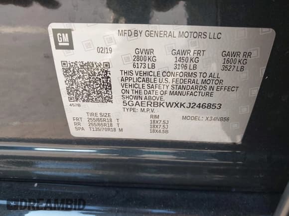 ✅ 2019 Buick Enclave Essence • VIN: 5GAERBKWXKJ246853 • Лот: 43626521. Опубликован ранее на IAAI с пробегом 118 228 миль. Бесплатный доступ к архиву аукционных продаж из США и подробный отчёт об истории автомобиля на DreamBid. Изображение 9.