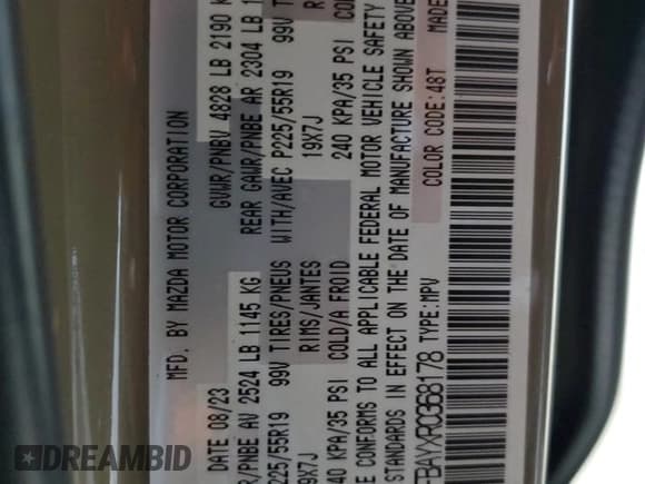 ✅ 2024 Mazda CX-5 Carbon Edition • VIN: JM3KFBAYXR0368178 • Lot: 64438785. Listed on Copart with 18,489 mi. Free auction sales archive from the USA and detailed vehicle history report at DreamBid. Image 14.