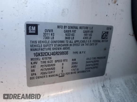 ✅ 2016 GMC Yukon Denali • VIN: 1GKS2CKJ4GR298606 • Lot: 48042745. Listed on Copart with Not provided. Free auction sales archive from the USA and detailed vehicle history report at DreamBid. Image 13.