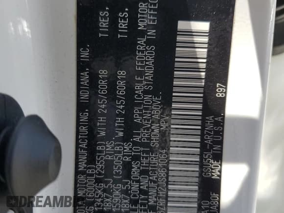 ✅ 2018 Toyota Highlander LE Plus • VIN: 5TDBZRFH2JS861064 • Lot: 65033125. Listed on Copart with 150,085 mi. Free auction sales archive from the USA and detailed vehicle history report at DreamBid. Image 13.