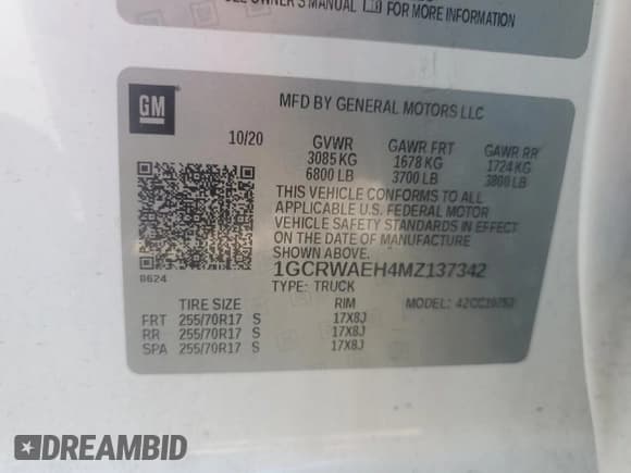 ✅ 2021 Chevrolet Silverado 1500 Work Truck • VIN: 1GCRWAEH4MZ137342 • Lot: 86449565. Listed on Copart with 73,845 mi. Free auction sales archive from the USA and detailed vehicle history report at DreamBid. Image 12.