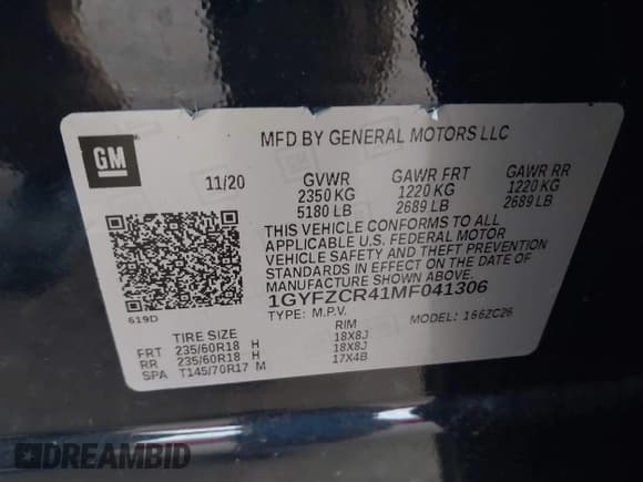 ✅ 2021 Cadillac XT4 FWD Premium Luxury • VIN: 1GYFZCR41MF041306 • Лот: 41143747. Опубликован ранее на IAAI с пробегом 53 116 миль. Бесплатный доступ к архиву аукционных продаж из США и подробный отчёт об истории автомобиля на DreamBid. Изображение 9.