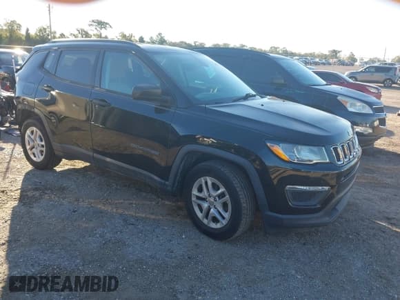 ✅ 2018 Jeep Compass Sport • VIN: 3C4NJCABXJT133471 • Лот: 43592939. Опубликован ранее на IAAI с пробегом 98 565 миль. Бесплатный доступ к архиву аукционных продаж из США и подробный отчёт об истории автомобиля на DreamBid. Изображение 1.