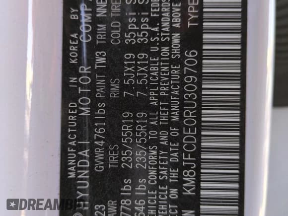 ✅ 2024 Hyundai Tucson XRT • VIN: KM8JFCDE0RU309706 • Lot: 75031454. Wystawiony na Copart z przebiegiem 1 177 mil. Bezpłatny archiwum sprzedaży aukcyjnych z USA i szczegółowy raport historii pojazdu na DreamBid. Zdjęcie 14.