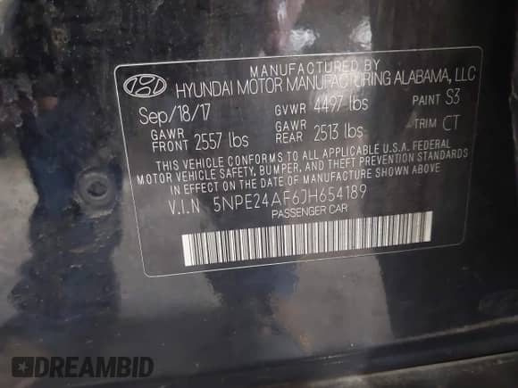 2018 Hyundai Sonata SE с VIN 5NPE24AF6JH654189, выставлен на аукционе IAAI как лот 43346403 с пробегом 124 806 миль миль и . История ставок и продаж доступна на DreamBid. Изображение 9.