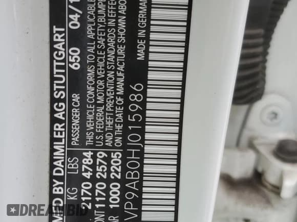 ✅ 2017 Mercedes-Benz B B 250e • VIN: WDDVP9AB0HJ015986 • Лот: 67220615. Опубликован ранее на Copart с пробегом 42 798 миль. Бесплатный доступ к архиву аукционных продаж из США и подробный отчёт об истории автомобиля на DreamBid. Изображение 12.