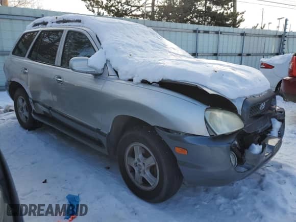 2003 Hyundai Santa Fe GLS with VIN KM8SC73D23U449633, listed as a Copart auction lot 88861775 with 181,299 mi miles and Salvage title. Bid and sale history available at DreamBid. Image 4.