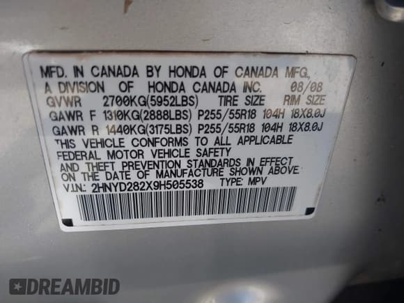 ✅ 2009 Acura MDX • VIN: 2HNYD282X9H505538 • Lot: 42890126. Wystawiony na IAAI z przebiegiem 176 129 mil. Bezpłatny archiwum sprzedaży aukcyjnych z USA i szczegółowy raport historii pojazdu na DreamBid. Zdjęcie 9.