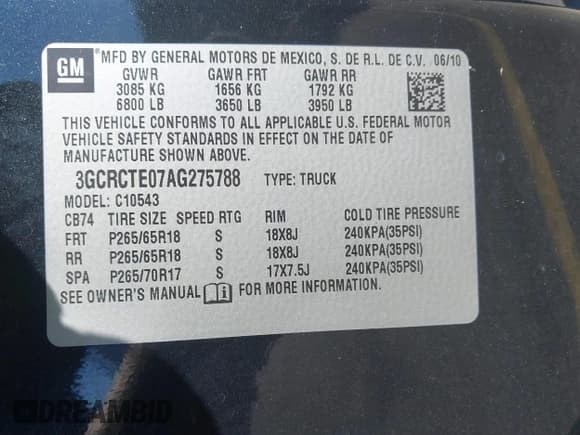 ✅ 2010 Chevrolet Silverado 1500 LTZ • VIN: 3GCRCTE07AG275788 • Lot: 41315759. Listed on IAAI with 185,286 mi. Free auction sales archive from the USA and detailed vehicle history report at DreamBid. Image 9.