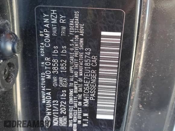 ✅ 2014 Hyundai Veloster Turbo • VIN: KMHTC6AE7EU185743 • Лот: 76017224. Размещён на Copart с пробегом 84 399 миль миль. Получите бесплатный доступ к архиву аукционных продаж из США и посмотрите подробный отчёт об истории автомобиля на DreamBid. Изображение 13.