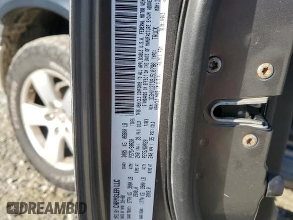 ✅ 2009 Dodge 1500 SLT • VIN: 1D3HV13T59J510780 • Lot: 41908145. Wystawiony na Copart z przebiegiem 257 646 mil. Bezpłatny archiwum sprzedaży aukcyjnych z USA i szczegółowy raport historii pojazdu na DreamBid. Zdjęcie 12.