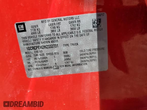 ✅ 2017 Chevrolet Silverado 1500 Custom • VIN: 1GCRCPEH2HZ332731 • Lot: 64040825. Wystawiony na Copart z przebiegiem 108 239 mil. Bezpłatny archiwum sprzedaży aukcyjnych z USA i szczegółowy raport historii pojazdu na DreamBid. Zdjęcie 12.