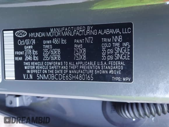 ✅ 2025 Hyundai Tucson SEL • VIN: 5NMJBCDE6SH480165 • Lot: 43613547. Wystawiony na IAAI z przebiegiem 21 681 mil. Bezpłatny archiwum sprzedaży aukcyjnych z USA i szczegółowy raport historii pojazdu na DreamBid. Zdjęcie 9.