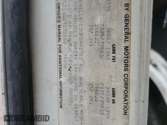 ✅ 1986 Chevrolet Chevy Van • VIN: 1GCEG25N0G7172290 • Лот: 84010474. Опубликован ранее на Copart с пробегом 90 574 миль. Бесплатный доступ к архиву аукционных продаж из США и подробный отчёт об истории автомобиля на DreamBid. Изображение 13.