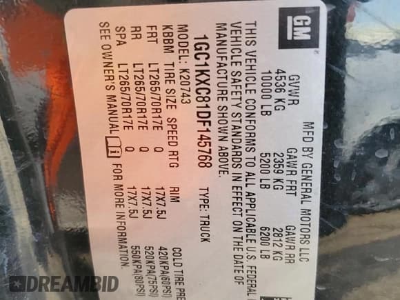 ✅ 2013 Chevrolet Silverado 2500HD LT • VIN: 1GC1KXC81DF145768 • Lot: 69955635. Wystawiony na Copart z przebiegiem 201 623 mil. Bezpłatny archiwum sprzedaży aukcyjnych z USA i szczegółowy raport historii pojazdu na DreamBid. Zdjęcie 12.