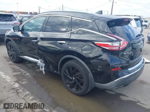 ✅ 2017 Nissan Murano Platinum • VIN: 5N1AZ2MG7HN161632 • Lot: 43682335. Listed on IAAI with 108,588 mi. Free auction sales archive from the USA and detailed vehicle history report at DreamBid. Image 3.