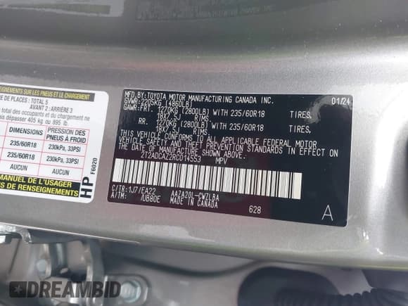 ✅ 2024 Lexus NX 250 • VIN: 2T2ADCAZ2RC014553 • Лот: 41383564. Опубликован ранее на IAAI с пробегом 8 403 миль. Бесплатный доступ к архиву аукционных продаж из США и подробный отчёт об истории автомобиля на DreamBid. Изображение 9.