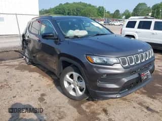 2022 Jeep Compass Latitude with VIN 3C4NJDBB3NT141583, listed as a IAAI auction lot 42441265 with 22,816 mi miles and . Bid and sale history available at DreamBid. Image 1.