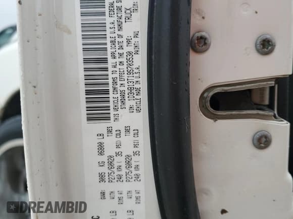 ✅ 2009 Dodge 1500 SLT • VIN: 1D3HB13T19S703530 • Lot: 82900644. Listed on Copart with Not provided. Free auction sales archive from the USA and detailed vehicle history report at DreamBid. Image 12.