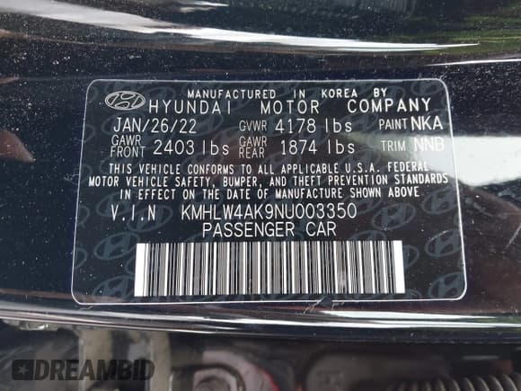 ✅ 2022 Hyundai Elantra • VIN: KMHLW4AK9NU003350 • Лот: 43403108. Опубликован ранее на IAAI с пробегом 79 692 миль. Бесплатный доступ к архиву аукционных продаж из США и подробный отчёт об истории автомобиля на DreamBid. Изображение 9.