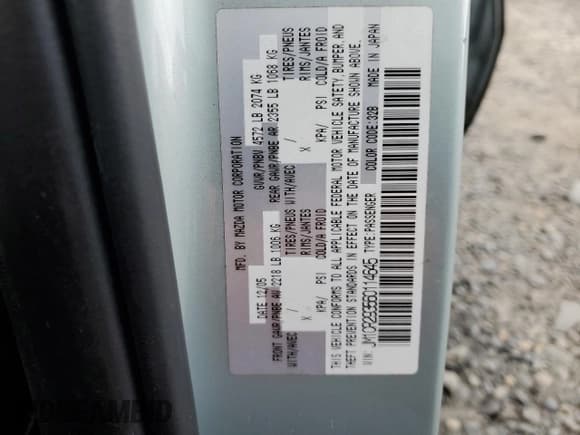 ✅ 2006 Mazda 5 Touring • VIN: JM1CR293560114645 • Lot: 46957035. Wystawiony na Copart z przebiegiem 113 875 mil. Bezpłatny archiwum sprzedaży aukcyjnych z USA i szczegółowy raport historii pojazdu na DreamBid. Zdjęcie 13.