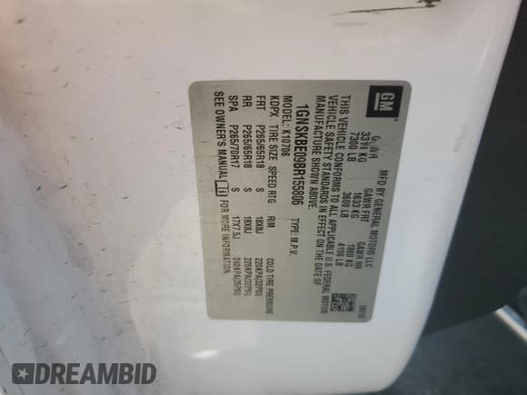 ✅ 2011 Chevrolet Tahoe LT • VIN: 1GNSKBE09BR155806 • Lot: 86081765. Wystawiony na Copart z przebiegiem Nie podano. Bezpłatny archiwum sprzedaży aukcyjnych z USA i szczegółowy raport historii pojazdu na DreamBid. Zdjęcie 15.