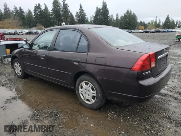 ✅ 2001 Honda Civic LX • VIN: 1HGES16501L007363 • Lot: 91361325. Listed on Copart with 188,467 mi. Free auction sales archive from the USA and detailed vehicle history report at DreamBid. Image 2.