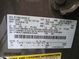 ✅ 2024 Ford Expedition XLT • VIN: 1FMJU1J86REA72349 • Lot: 43944786. Listed on IAAI with 54,528 mi. Free auction sales archive from the USA and detailed vehicle history report at DreamBid. Image 1.