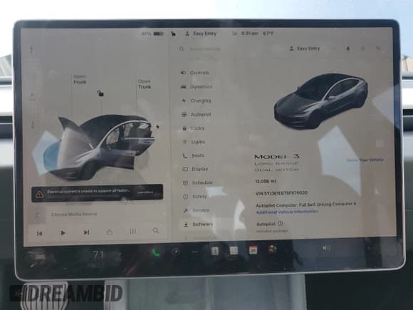 ✅ 2025 Tesla Model 3 Long Range • VIN: 5YJ3E1EB7SF876020 • Lot: 81794935. Wystawiony na Copart z przebiegiem 12 056 mil. Bezpłatny archiwum sprzedaży aukcyjnych z USA i szczegółowy raport historii pojazdu na DreamBid. Zdjęcie 9.