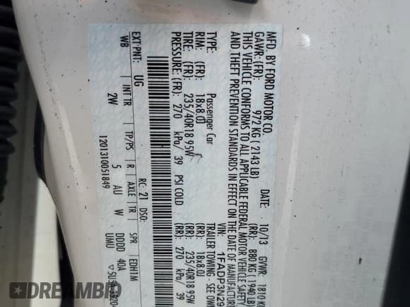 ✅ 2014 Ford Focus Titanium • VIN: 1FADP3N29EL189865 • Lot: 83837105. Listed on Copart with 153,545 mi. Free auction sales archive from the USA and detailed vehicle history report at DreamBid. Image 14.