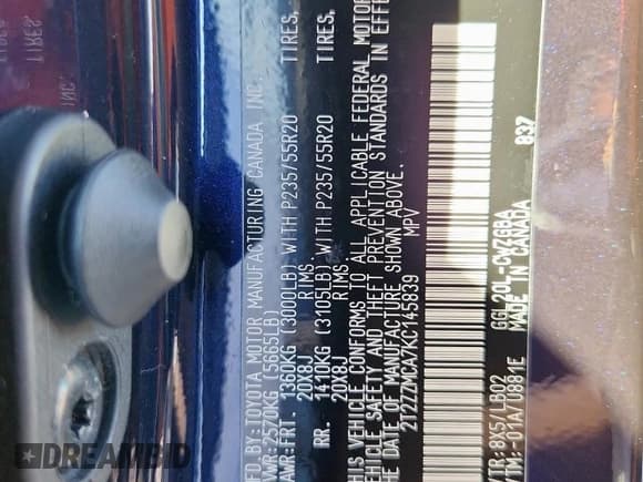 ✅ 2019 Lexus RX 350 • VIN: 2T2ZZMCA7KC145839 • Lot: 91556365. Listed on Copart with 42,460 mi. Free auction sales archive from the USA and detailed vehicle history report at DreamBid. Image 14.