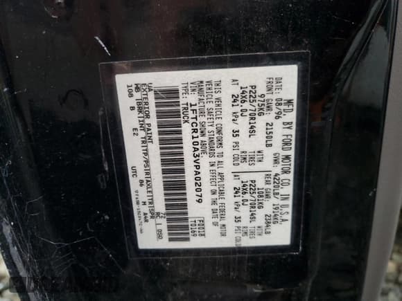 ✅ 1997 Ford Ranger XLT • VIN: 1FTCR10A3VPA02079 • Lot: 93939475. Listed on Copart with 197,806 mi. Free auction sales archive from the USA and detailed vehicle history report at DreamBid. Image 12.