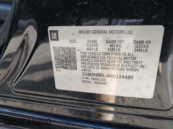 ✅ 2021 Cadillac CT4 V-Series • VIN: 1G6DH5RL4M0124480 • Lot: 41573455. Wystawiony na IAAI z przebiegiem 65 180 mil. Bezpłatny archiwum sprzedaży aukcyjnych z USA i szczegółowy raport historii pojazdu na DreamBid. Zdjęcie 9.