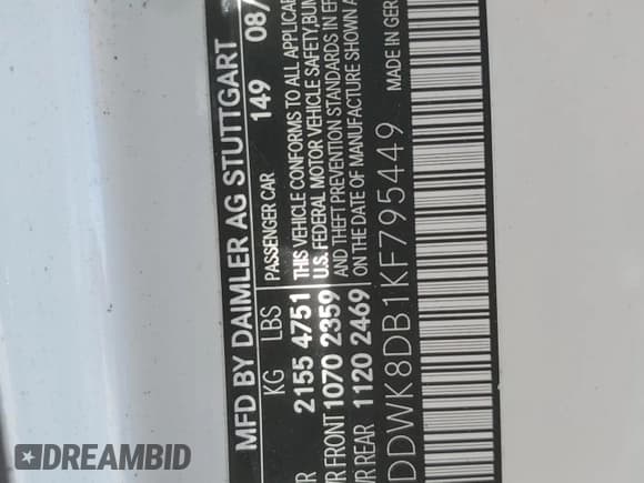 ✅ 2019 Mercedes-Benz C 300 • VIN: WDDWK8DB1KF795449 • Lot: 49775875. Wystawiony na Copart z przebiegiem Nie podano. Bezpłatny archiwum sprzedaży aukcyjnych z USA i szczegółowy raport historii pojazdu na DreamBid. Zdjęcie 12.