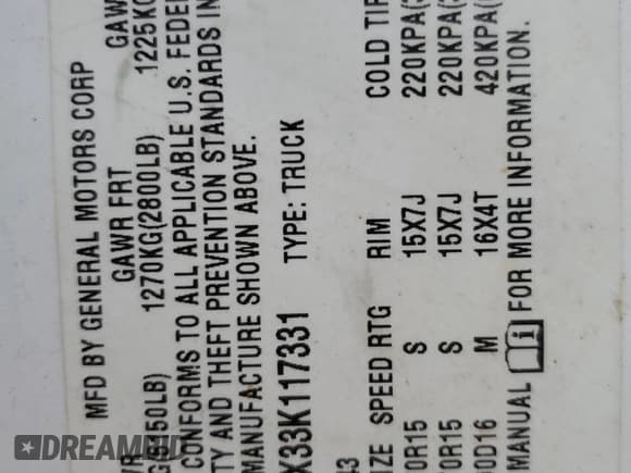 ✅ 2003 Chevrolet S-10 LS • VIN: 1GCDT13X33K117331 • Лот: 44370234. Опубликован ранее на Copart с пробегом Не указан. Бесплатный доступ к архиву аукционных продаж из США и подробный отчёт об истории автомобиля на DreamBid. Изображение 12.