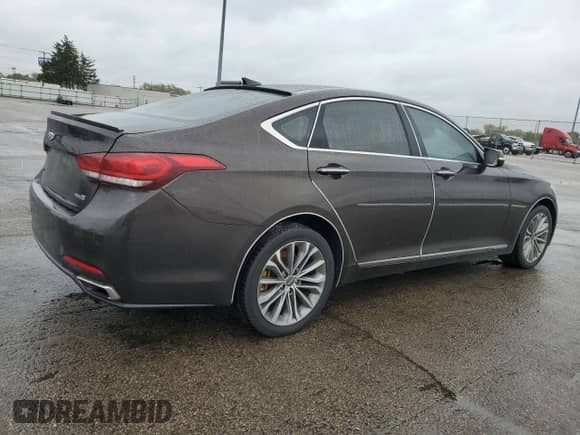 2015 Hyundai Genesis 3.8L with VIN KMHGN4JE9FU047199, listed as a Copart auction lot 82009455 with Not provided miles and Salvage title. Bid and sale history available at DreamBid. Image 3.