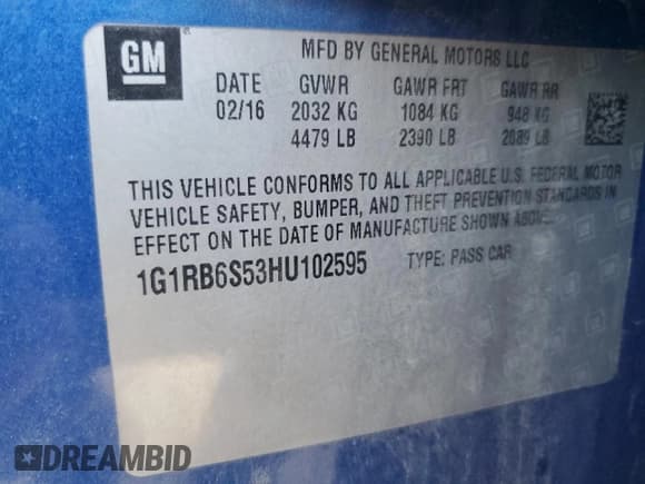 ✅ 2017 Chevrolet Volt Premier • VIN: 1G1RB6S53HU102595 • Lot: 92090955. Wystawiony na Copart z przebiegiem 116 696 mil. Bezpłatny archiwum sprzedaży aukcyjnych z USA i szczegółowy raport historii pojazdu na DreamBid. Zdjęcie 12.