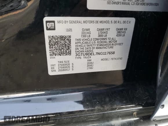 ✅ 2022 GMC Sierra 1500 SLT • VIN: 3GTU9DEL7NG117658 • Лот: 76325904. Опубликован ранее на Copart с пробегом 75 170 миль. Бесплатный доступ к архиву аукционных продаж из США и подробный отчёт об истории автомобиля на DreamBid. Изображение 14.