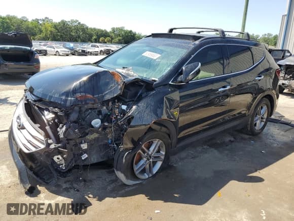 ✅ 2018 Hyundai Santa Fe 2.4L • VIN: 5NMZU3LBXJH063344 • Лот: 50989663. Опубликован ранее на Copart с пробегом 77 620 миль. Бесплатный доступ к архиву аукционных продаж из США и подробный отчёт об истории автомобиля на DreamBid. Изображение 1.