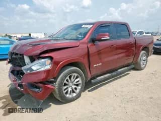 2022 Ram 1500 Laramie with VIN 1C6RREJT9NN173343, listed as a Copart auction lot 68291895 with 33,666 mi miles and Salvage title. Bid and sale history available at DreamBid. Image 1.