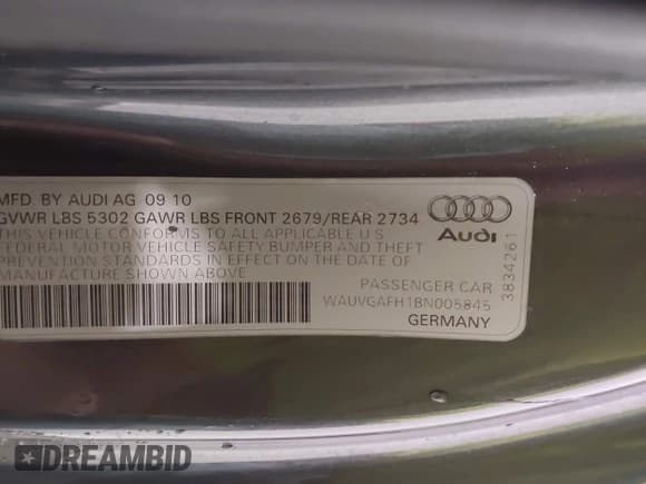 ✅ 2011 Audi S5 Prestige • VIN: WAUVGAFH1BN005845 • Лот: 43163957. Опубликован ранее на IAAI с пробегом 113 087 миль. Бесплатный доступ к архиву аукционных продаж из США и подробный отчёт об истории автомобиля на DreamBid. Изображение 9.