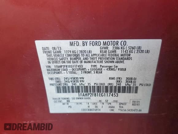 ✅ 2014 Ford Taurus Limited • VIN: 1FAHP2F81EG117453 • Lot: 90626105. Listed on Copart with 173,174 mi. Free auction sales archive from the USA and detailed vehicle history report at DreamBid. Image 12.