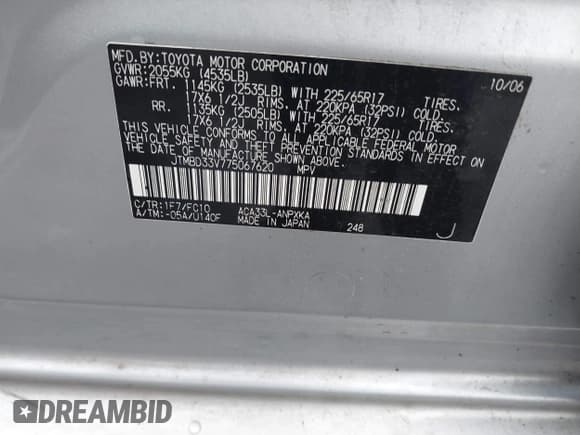✅ 2007 Toyota RAV4 • VIN: JTMBD33V775067620 • Lot: 43805613. Wystawiony na IAAI z przebiegiem 193 038 mil. Bezpłatny archiwum sprzedaży aukcyjnych z USA i szczegółowy raport historii pojazdu na DreamBid. Zdjęcie 9.