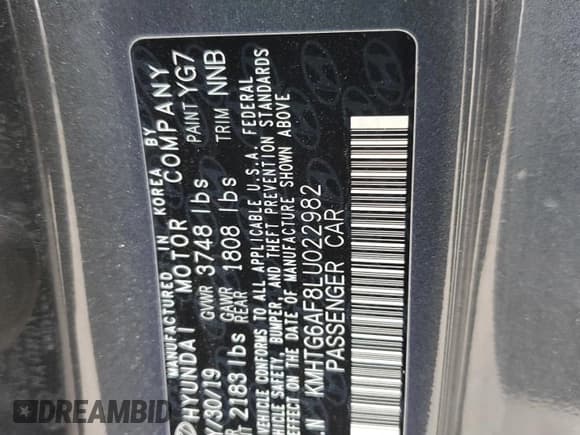 ✅ 2020 Hyundai Veloster 2.0 • VIN: KMHTG6AF8LU022982 • Лот: 84225285. Опубликован ранее на Copart с пробегом 61 812 миль. Бесплатный доступ к архиву аукционных продаж из США и подробный отчёт об истории автомобиля на DreamBid. Изображение 12.